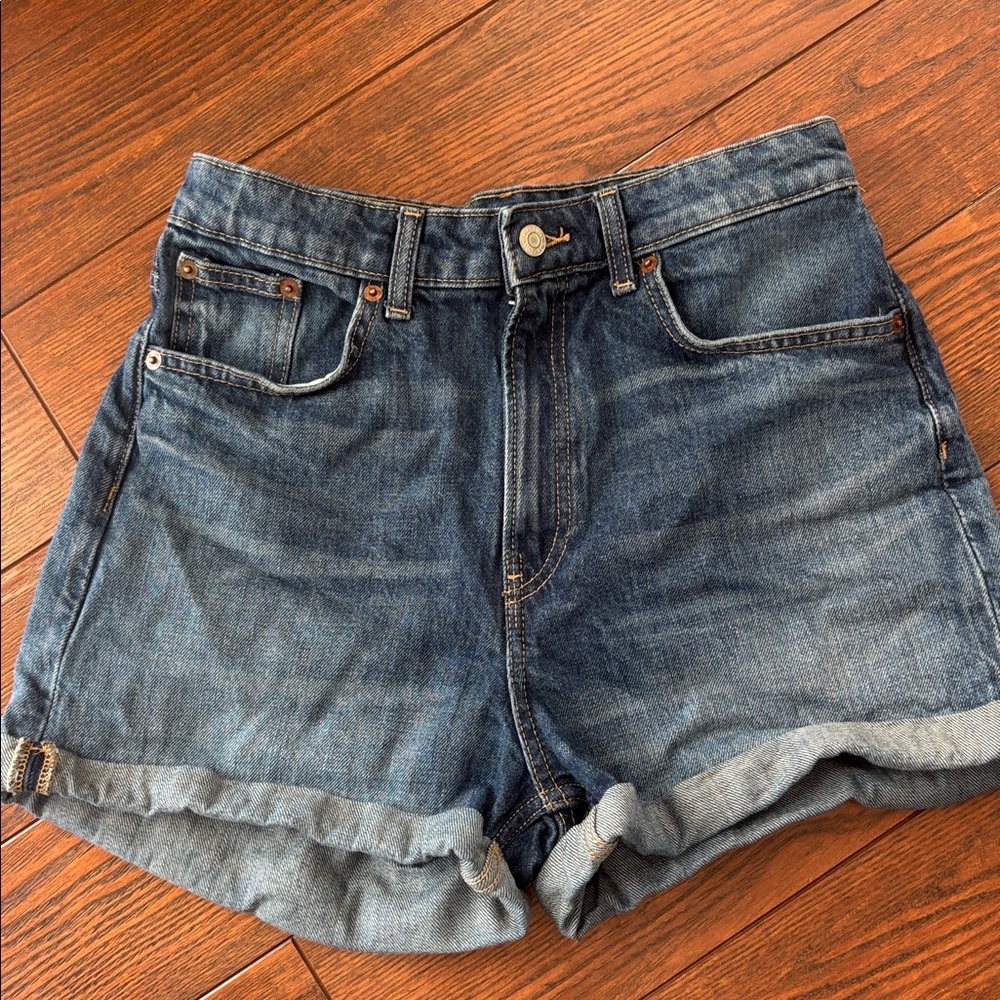 Zara women Jean shorts 8